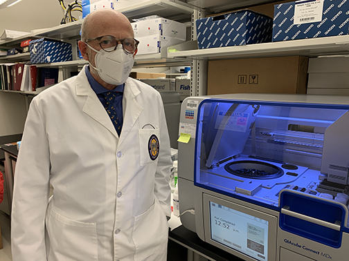 Dr. Lucio Miele in Lab